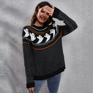 Pull d'Halloween Femme – Motif Fantôme